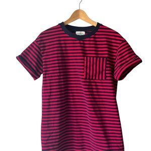 Evereve Women’s red and navy blue T-shirt dress, size medium